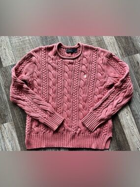 RALPH LAUREN | Pink Cable Knit Sweater